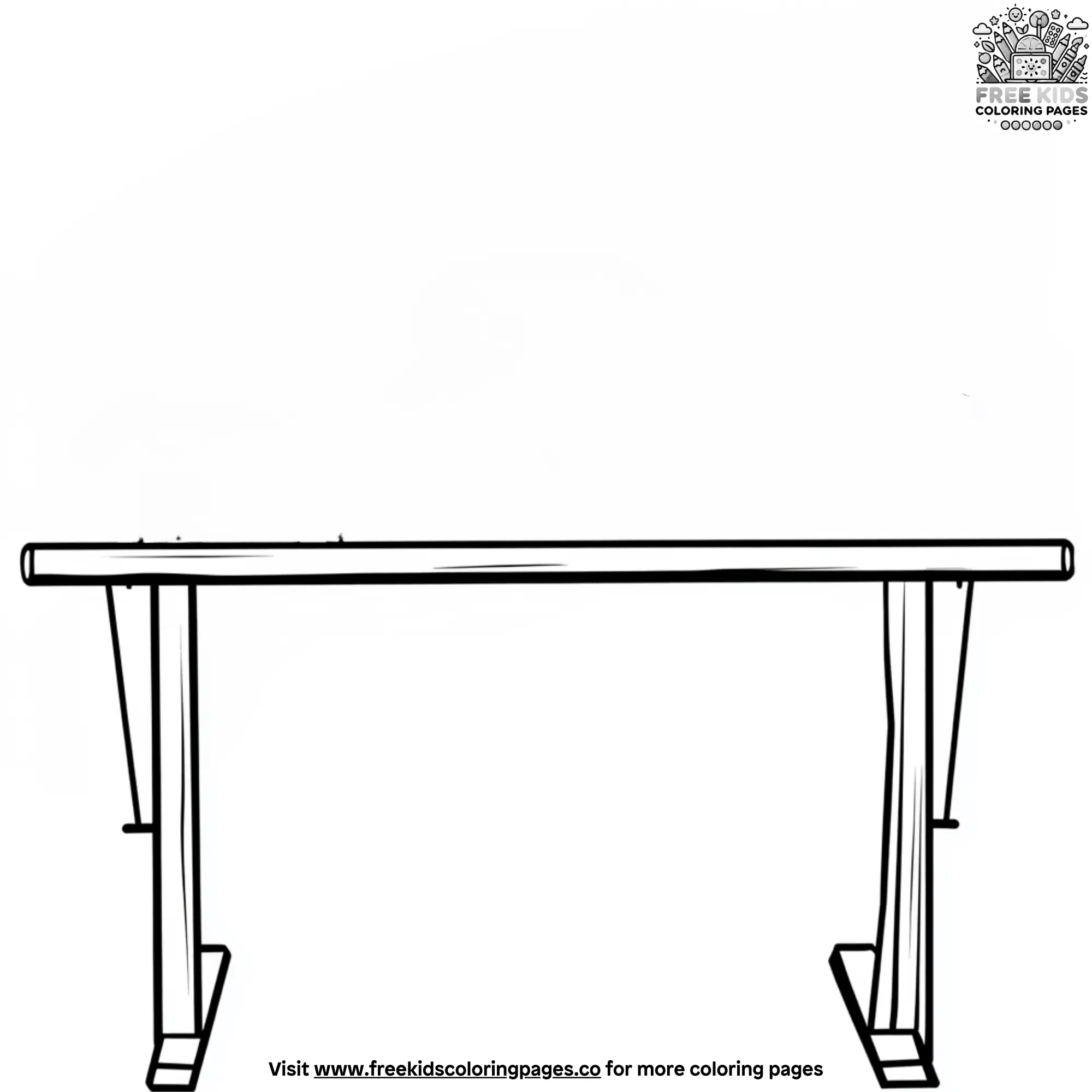 Gymnastics beam coloring pages 1 Gymnastics beam coloring pages