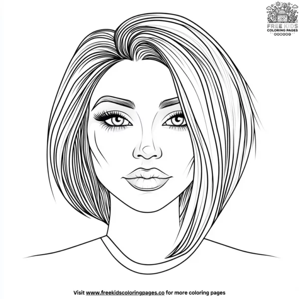 Hair color fun coloring pages