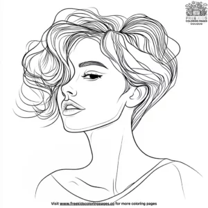 Hairstyling Coloring Pages