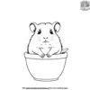 Hamster in a Flower Pot Coloring Pages