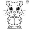 Hamster in a T Shirt Coloring Pages