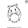 Hamster with a Ball Coloring Pages