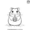 Hamster with a Cupcake Coloring Pages