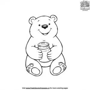 Happy bear coloring pages