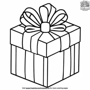 Happy Birthday Gift Box Coloring Pages