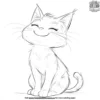 Happy Cat Coloring Pages