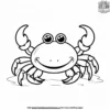 Happy Crab Coloring Pages