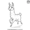 Happy Llama Coloring Pages