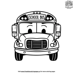 Happy School Bus Coloring Pages