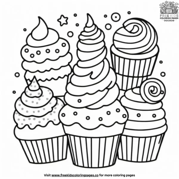 Happy sweets coloring pages