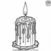 Haunted Candle Coloring Pages