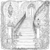 Haunted Staircase Coloring Pages