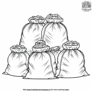 Heap of trash bags coloring pages