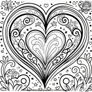 Heart Fantasy Coloring Pages