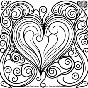 Heart harmony coloring pages