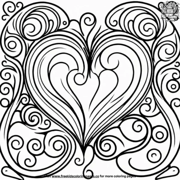 Heart harmony coloring pages