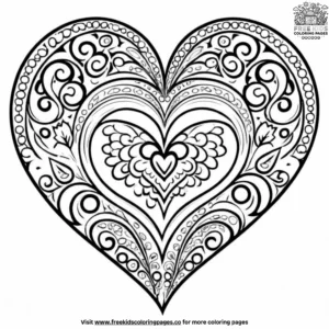 Heart jewels coloring pages