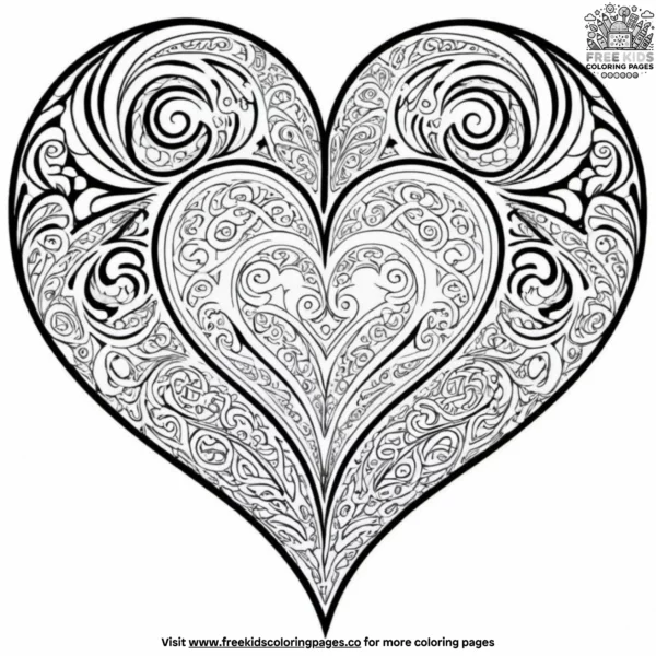 Heart magic coloring pages