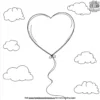 Heart Shaped Balloon Coloring Pages