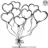 Heart Shaped Balloons Coloring Pages