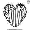 Heart Shaped Cactus Coloring Pages