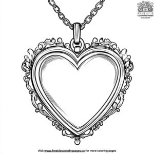 Heart Shaped Locket Coloring Pages