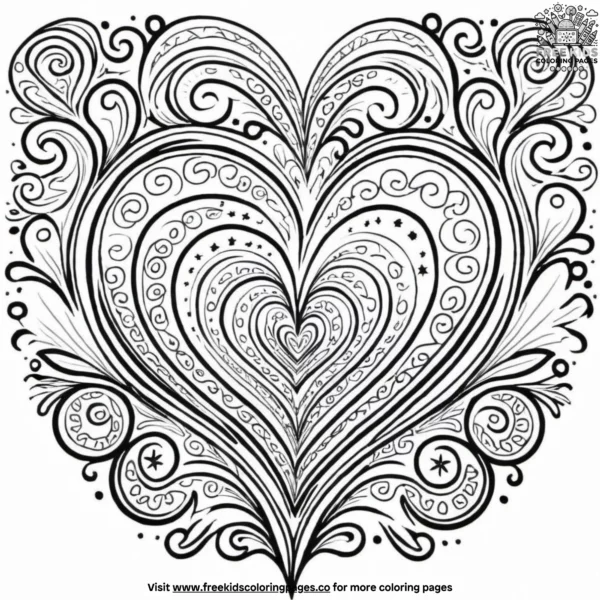 Heart wonder coloring pages