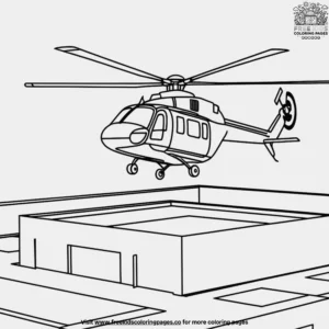 Helicopter Landing on a Roof Coloring Pages