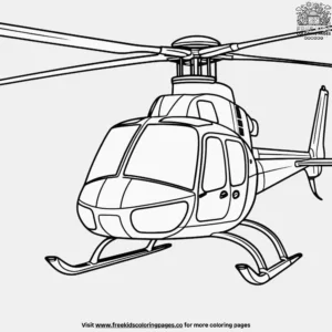 Helicopter with a Long Nose Coloring Pages