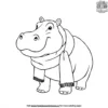 Hippo in a Scarf Coloring Pages