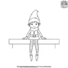 Holiday Elf Doll on a Shelf Coloring Pages