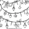 Holiday Lights Winter Coloring Pages