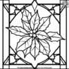 Holly Stained Glass Coloring Pages