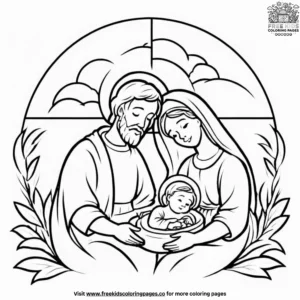 Holy Family Coloring Pages