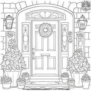 Home Sweet Home Door Coloring Pages