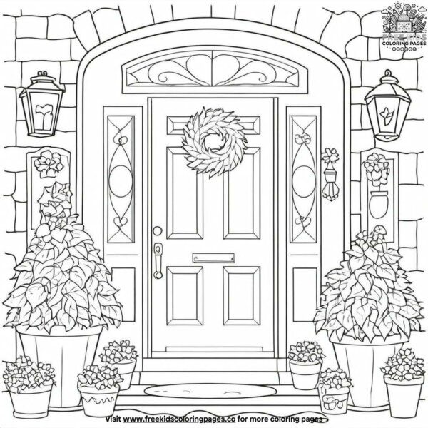 Home sweet home door coloring pages