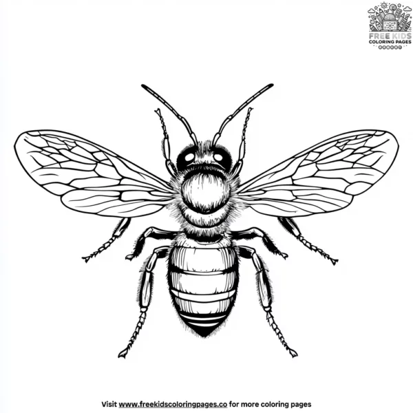 Honeybee coloring pages