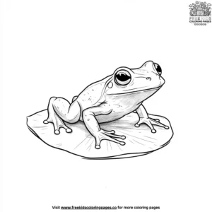 Hopping Frog Coloring Pages