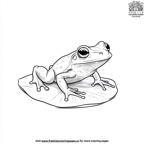 Hopping frog coloring pages