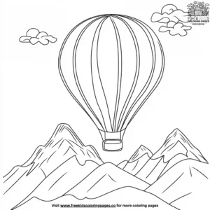 Hot Air Balloon Ride Coloring Pages