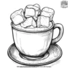 Hot Cocoa and Marshmallows Coloring Pages