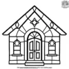 House Stained Glass Coloring Pages