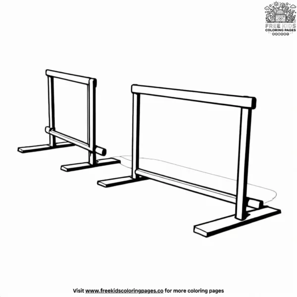 Hurdle barrier coloring pages