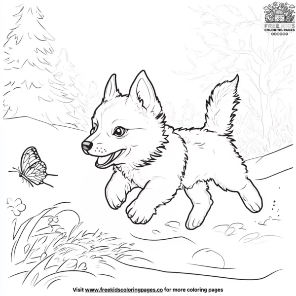 Husky puppy coloring pages