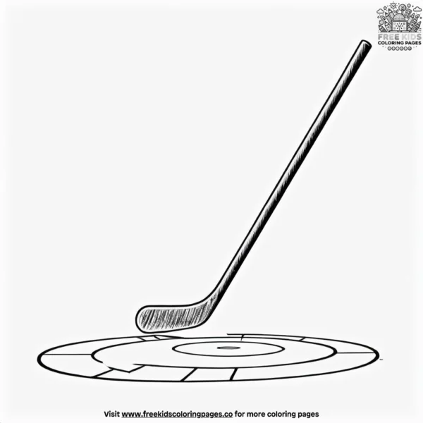 Ice hockey stick coloring pages