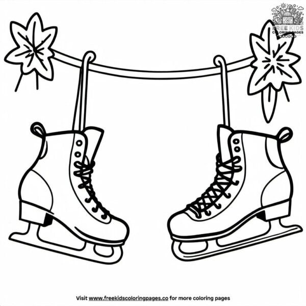 Ice skates coloring pages