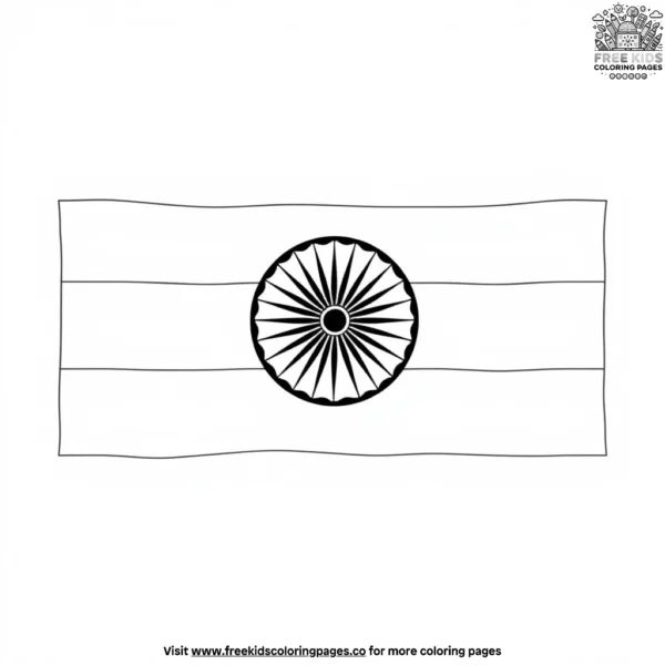 India flag coloring pages