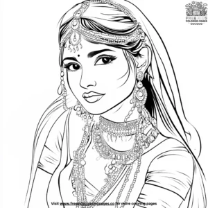 Indian princess coloring pages