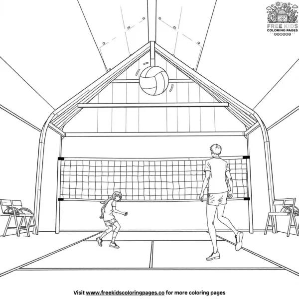 Indoor volleyball coloring pages