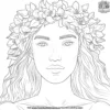 Island Princess with a Flower Crown Coloring Pages